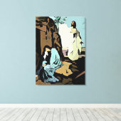 Niet huilen Mary, zijn graf is leeg! Canvas Afdruk (Insitu (Houten vloer))