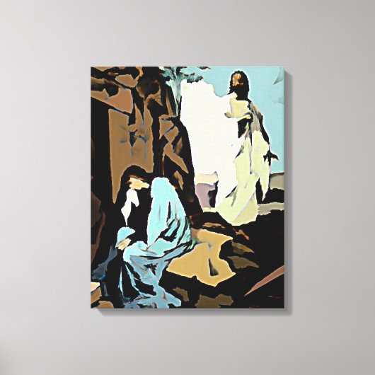 Niet huilen Mary, zijn graf is leeg! Canvas Afdruk (Voorkant)