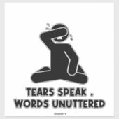 Niet huilen sticker (Vel)