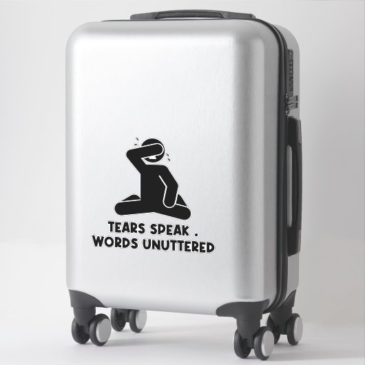 Niet huilen sticker (Koffer)