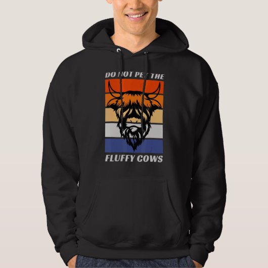 Niet huisdier de pluizige Koeien Bison Design Hoodie (Voorkant)