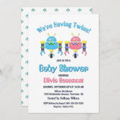Niet-identieke tweelingbaby's Baby shower Kaart (Voorkant / Achterkant)