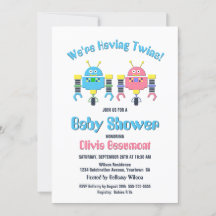 Niet-identieke tweelingbaby's Baby shower