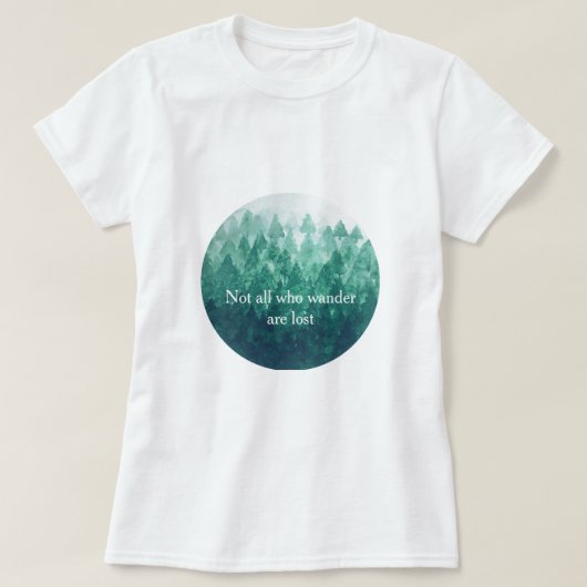 Niet iedereen die afdwaalt is verloren - Misty For T-shirt (Design voorkant)