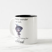 Niet iedereen die afdwaalt is verloren, tweekleurige koffiemok (Voorkant links)