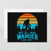 Niet iedereen die de ander verliest | Bigfoot Retr Briefkaart (Voorkant / Achterkant)