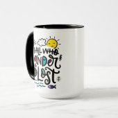 Niet iedereen die de wand kwijt is, mok (Voorkant links)