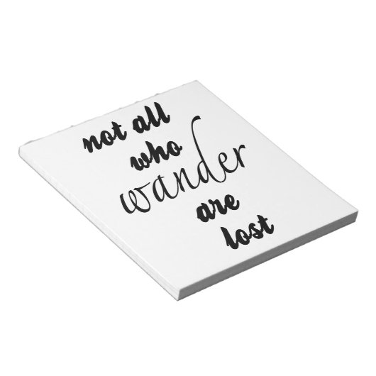 Niet iedereen die de wand kwijt is notitieblok (Schuin)