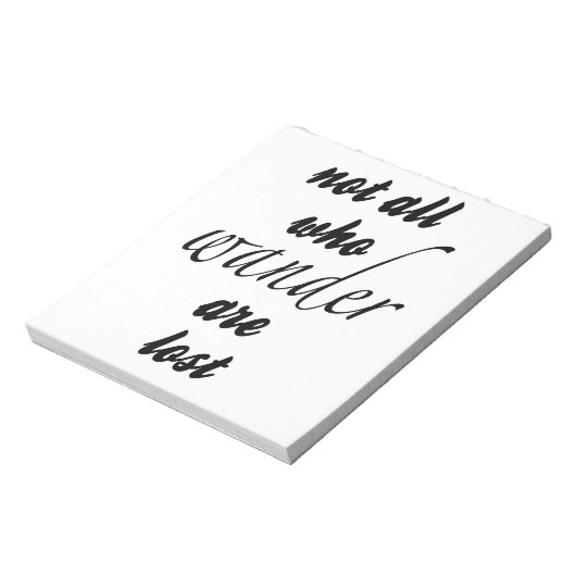 Niet iedereen die de wand kwijt is notitieblok (Linkerzijde)