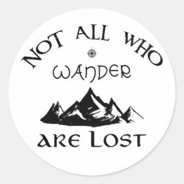 Niet iedereen die de wand kwijt is ronde sticker