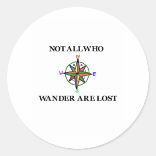 Niet iedereen die de wand kwijt is ronde sticker