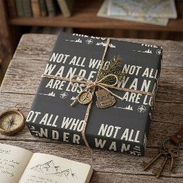 Niet iedereen die dwaalt is verloren bergkunst cadeaupapier