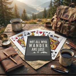 Niet iedereen die dwaalt is verloren bergkunst pokerkaarten