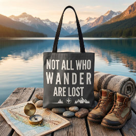 Niet iedereen die dwaalt is verloren bergkunst tote bag