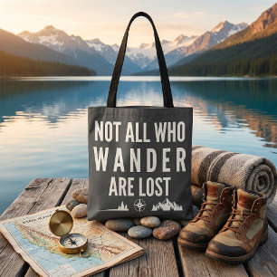 Niet iedereen die dwaalt is verloren bergkunst  tote bag