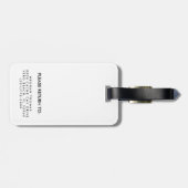 Niet iedereen die een reisprijsopgave wast bagagelabel (Achterkant horizontaal)