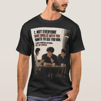 Niet iedereen die naar je lacht, wil dat je wint t-shirt