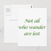 Niet iedereen die wander briefkaart (Voorkant / Achterkant)