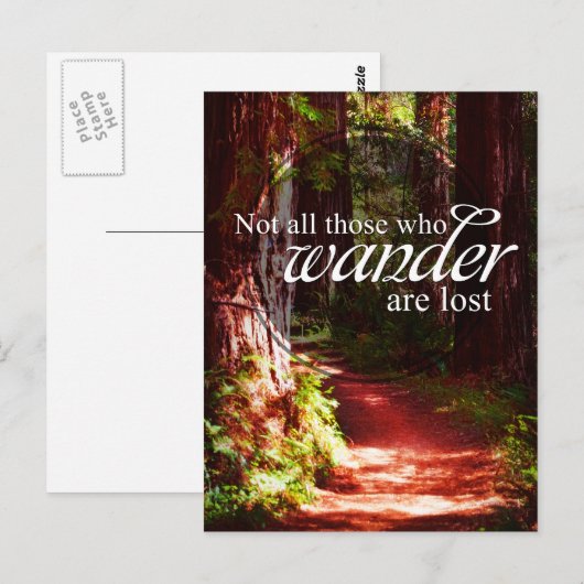 Niet iedereen die wander briefkaart (Voorkant / Achterkant)