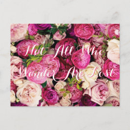 Niet iedereen die wander briefkaart