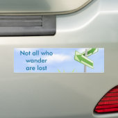 Niet iedereen die wander kwijt is bumpersticker (Op auto)