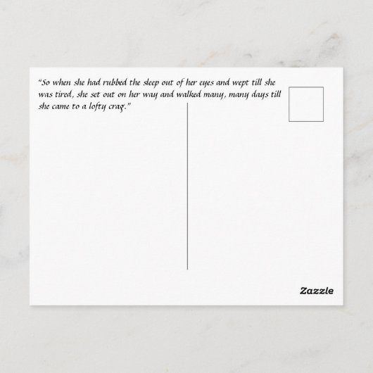 Niet iedereen die wander kwijt is, Kay Nielsen Briefkaart (Achterkant)