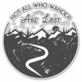 Niet iedereen die wander kwijt is sticker (Voorkant)