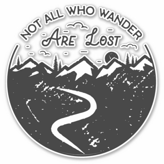 Niet iedereen die wander kwijt is sticker (Voorkant)