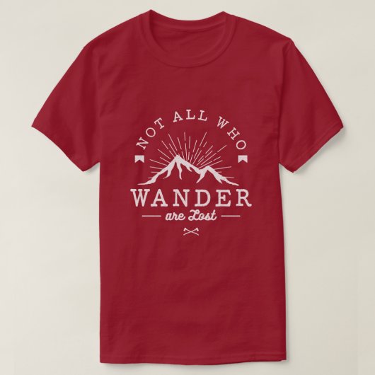Niet iedereen die wander kwijt is t-shirt (Design voorkant)