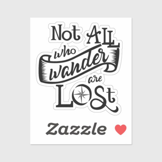 Niet iedereen die wander sticker (Vel)