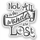 Niet iedereen die wander sticker (Voorkant)