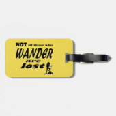 Niet iedereen die wander verliest - Bagagelabel (Achterkant horizontaal)