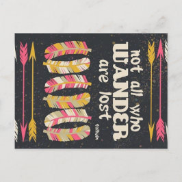 Niet iedereen die wander verliest briefkaart