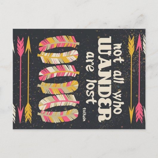 Niet iedereen die wander verliest briefkaart (Voorkant)