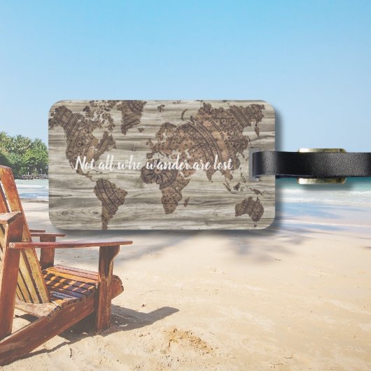 Niet iedereen die wander verliest citaat | BAGAGEL Bagagelabel