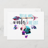 Niet iedereen die wander verliest, is de Bohemen-w Briefkaart (Voorkant / Achterkant)