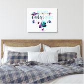 Niet iedereen die wander verliest, is de Bohemen-w Canvas Afdruk (Insitu (Slaapkamer))
