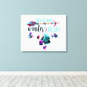 Niet iedereen die wander verliest, is de Bohemen-w Canvas Afdruk (Insitu (Houten vloer))