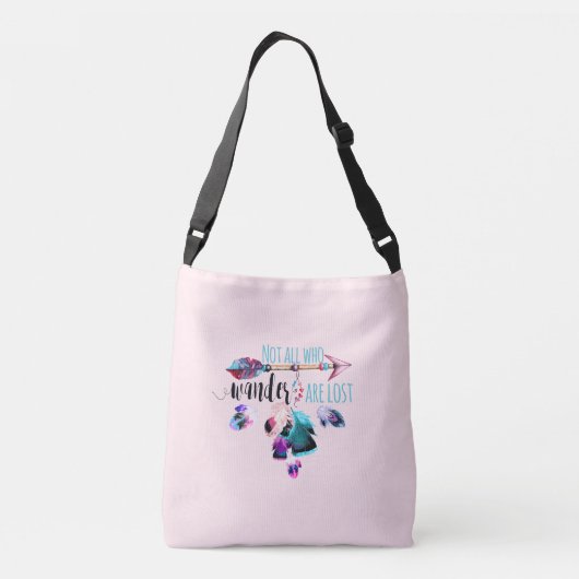 Niet iedereen die wander verliest, is de Bohemen-w Crossbody Tas (Achterkant)