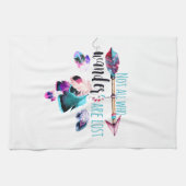 Niet iedereen die wander verliest, is de Bohemen-w Theedoek (Horizontaal)