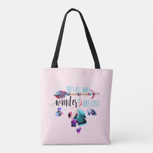 Niet iedereen die wander verliest, is de Bohemen-w Tote Bag (Achterkant)