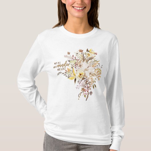 Niet iedereen die wander verliest, is het Boho-ont T-shirt (Voorkant)