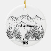 Niet iedereen die wander verliest, vertrekt op maa keramisch ornament (Achterkant)