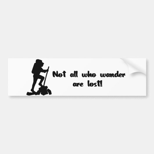 Niet iedereen die wast... bumpersticker (Voorkant)