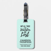 Niet iedereen die wast, is verloren bagagelabel (Achterkant verticaal)