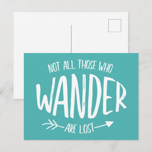 Niet iedereen die wast, is verloren briefkaart (Voorkant / Achterkant)