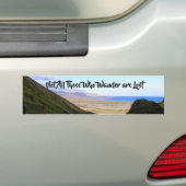 Niet iedereen die wast is verloren Bumpersticker (Op auto)