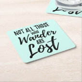 Niet iedereen die wast, is verloren kartonnen onderzetters (Schuin)