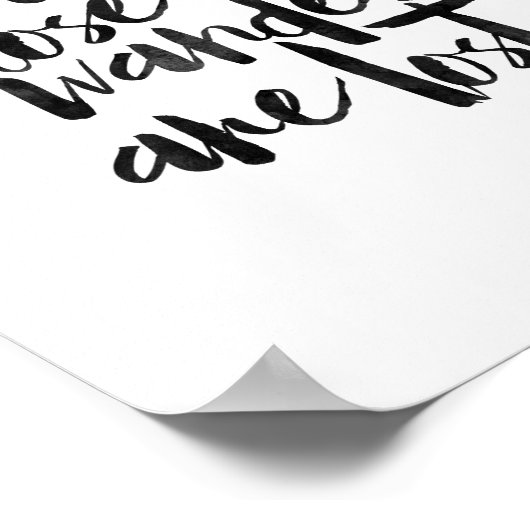 Niet iedereen die wast, is verloren poster (Hoek)