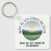 Niet iedereen die wast... met je punchline grappig sleutelhanger (Voorkant)